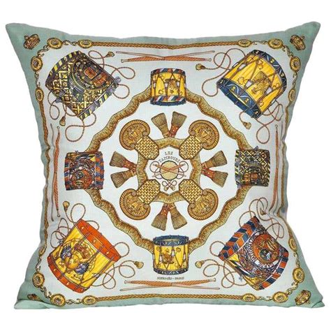 vintage hermes scarf pillows|hermes pillows and throws.